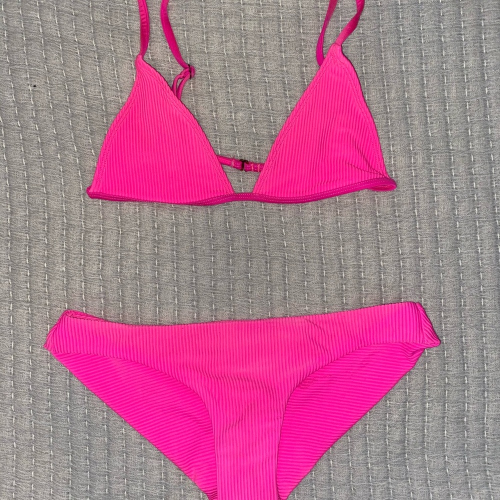 Frankies Ribbed Neon Pink Bottoms